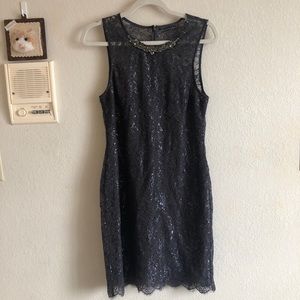 Velvet by Graham & Spencer - Metallic Lace Dress